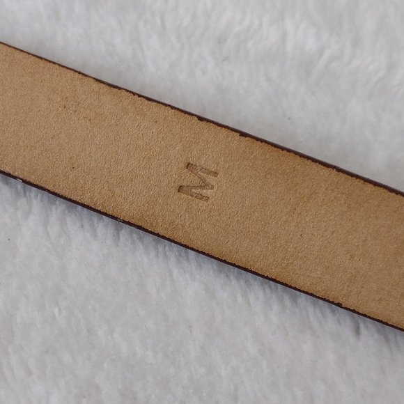 J. Crew Faux Tortoise Shell Narrow Leather Belt Medium - Picture 3 of 8